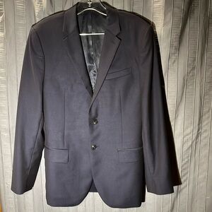 Reiss Navy Blue 2 button 100% wool blazer men size 38
